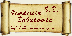 Vladimir Dakulović vizit kartica